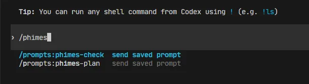 codex中的自定义prompt